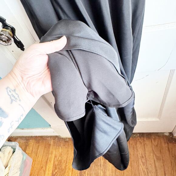 J. Crew 100% Silk Maxi Dress Cocktail Wedding Event V-Neck Classic Black Tie T10 - Picture 9 of 12